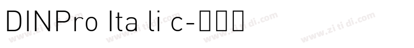 DINPro Ita li c字体转换